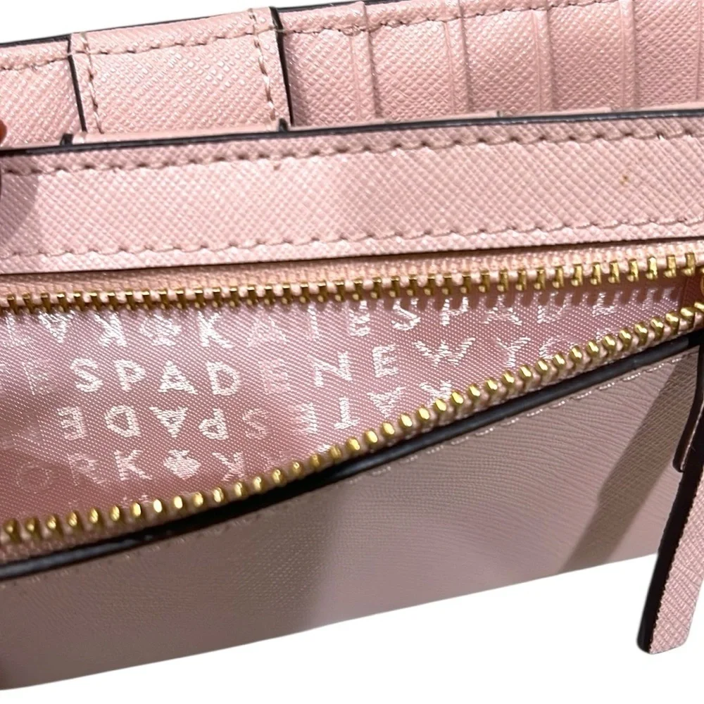Kate Spade Laurel Way Jeweled Bow Leather Wallet Pink